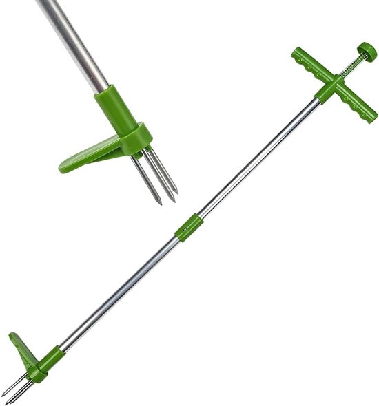 Stehender Unkrautstecher Mit Langem Griff 91 Cm Langes Gartengerät Mit 3 Krallen Abnehmbarer Unkrautentferner Kein Bücken Oder Knien Erforderlich