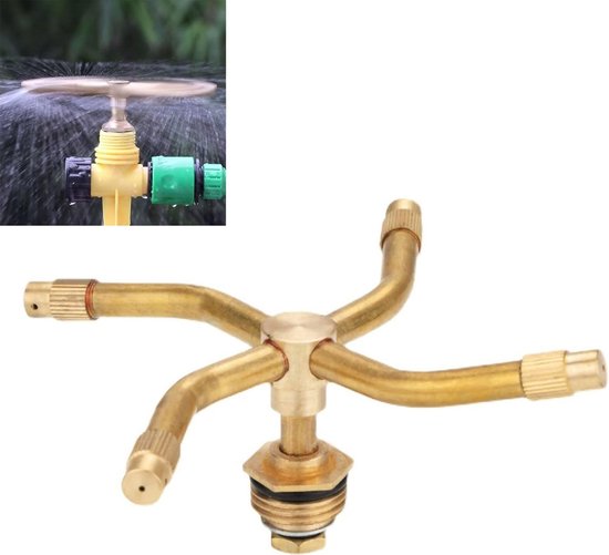 (1 Stück) Automatischer 4 Arm Rotationsregner, Automatischer Rotationsregner Für Pflanzen, 360° Drehbewässerungssystem, Sprühdurchmesser Von 7 11