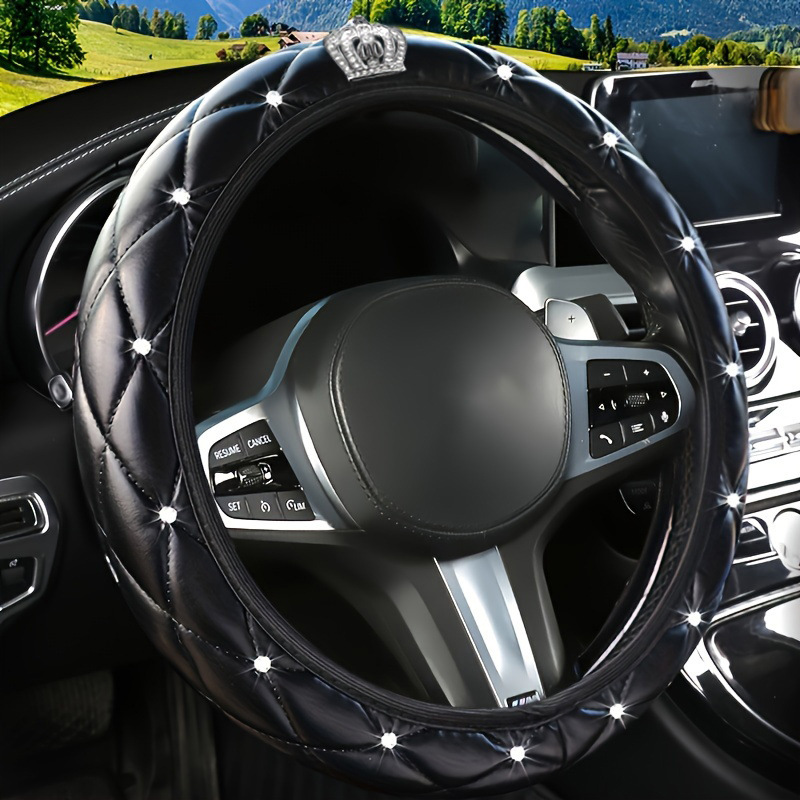 Vollglänzender Lenkradbezug Universeller Lenkradbezug Auto Styling Und Innenausstattungszubehör (black Crown)