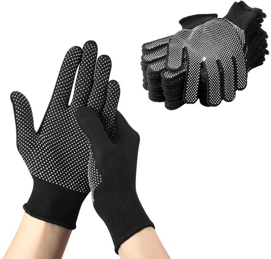 12 Paar Arbeitshandschuhe Rutschfest Gestrickt Elastisch Stoffhandschuhe Dünne, Feuchtigkeitsbeständige Handschuhfutter