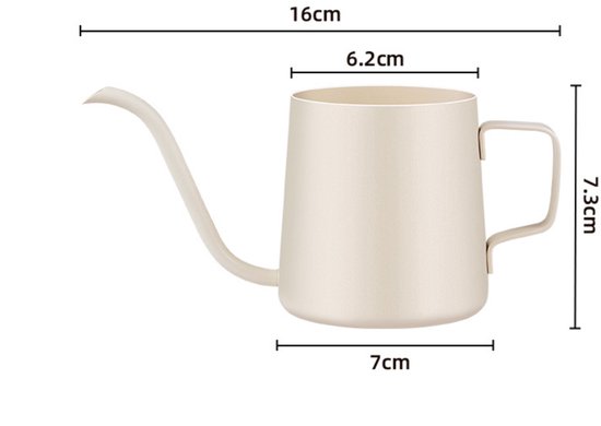 Gießkanne Weiß 250 Ml Mit Langem Edelstahlausguss Für Kleine Zimmerpflanzen, Sukkulenten Und Den Garten