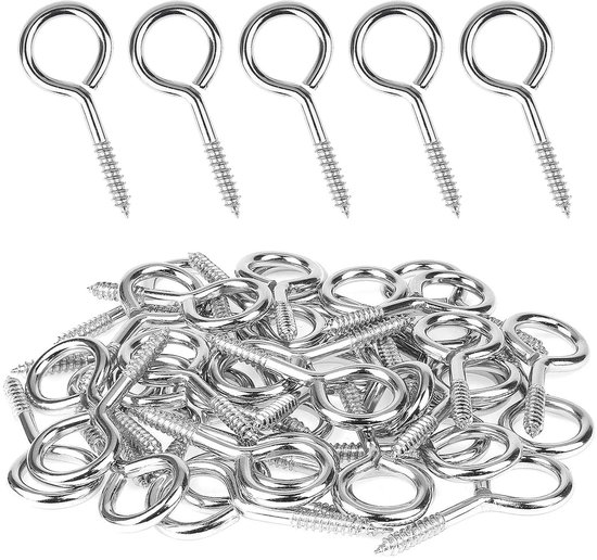 Set Mit 10 Edelstahl Ösenschrauben M3 40 Mm, Schraubösen Zum Befestigen Und Spannen Von Wäscheleinen Und Weihnachtsdekorationen