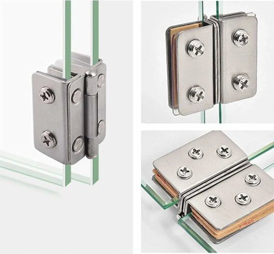 Stück Edelstahl Glastürbänder, 180° Öffnungswinkel Für Glas Mit Einer Dicke Von 5 8 Mm