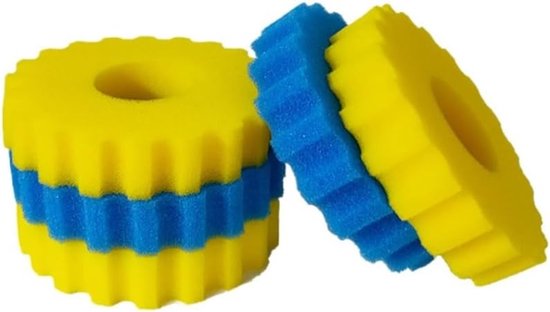 Teichfilter Teichfilterschaum Ersatzfiltermaterial Passend Für Cpf/cpa10000 2 Blaue Schaumstoffeinlagen + 3 Gelbe Schaumstoffeinlagen 25,5 × 25,5