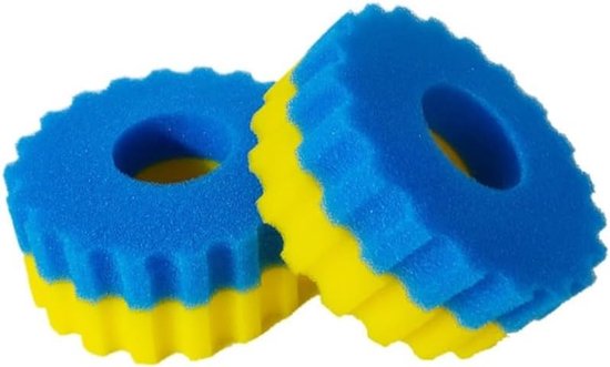 Teichfilter Teichfilterschaum Ersatzfiltermaterial Passend Für Cpf/cpa2500 2 Blaue Schaumstoffeinlagen + 2 Gelbe Schaumstoffeinlagen 23 × 23 × 5