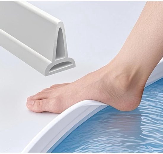 Silikon Duschschwelle Selbstklebende Wassersperre Für Ebenerdige Duschen 2 Meter Wasserstoppstreifen Transparent/weiß