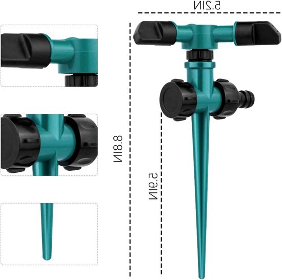 Automatische 360° Drehregner Verpackung Gartenbewässerungssystem Gartenpflege