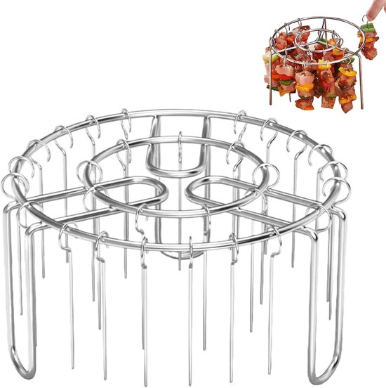 Grillrost Grillrost Für Heißluftfritteusen Vertikaler Grillrost Hochwertiger Edelstahl Antihaftbeschichtung Effizientes Design Zum Grillen Von Fl