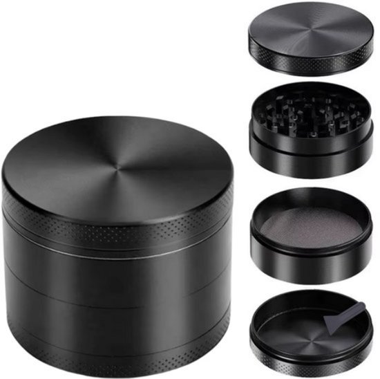 Grinder 40 Mm Zerkleinerer Kräutermühle Metall Magnetdeckel 4 Lagig Mit Schaufel Spielfigur