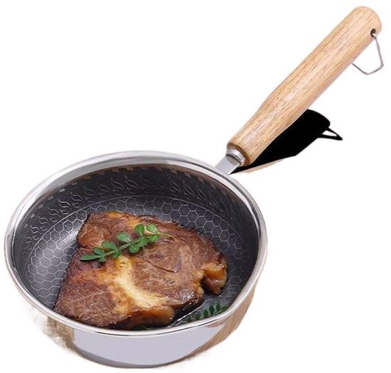11 Cm Mini Bratpfanne Aus Edelstahl Antihaftbeschichtung Wabenstruktur Für Kratzfestigkeit, Für Gas Und Induktionsherde.