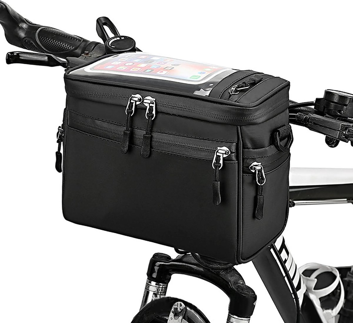 Fahrradlenkertasche – Fahrrad-vorderrohrtasche – Fahrradtasche – Umhängetasche – Tragetasche – Schwarze Tasche Für Fahrradzubehör