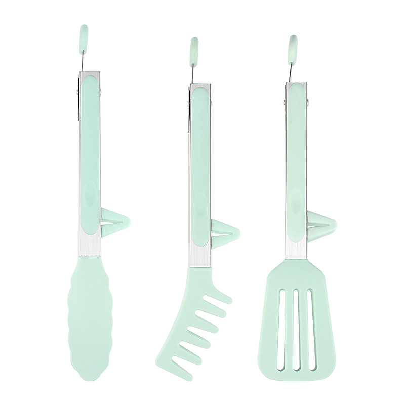 3-teilige Küchenzange Aus Edelstahl, Küchenzange Aus Silikon, Grillzange Aus Edelstahl, Speisezange, Spaghettizange, Pastazange