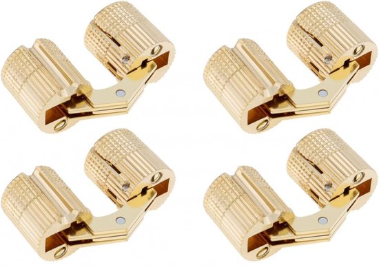 4 Teiliges Set Unsichtbarer 12 Mm Messing Zylinderscharniere 180° Verdeckte Möbelscharniere Für Diy Schmuckkästchen Und Bastelarbeiten