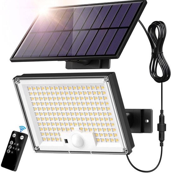 Solarbetriebene Led Gartenleuchte Mit Fernbedienung Solarbetriebene Led Gartenbeleuchtung, Wasserdichte Wandleuchte (ip65) Für Garten, Einfahrt,