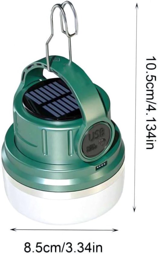 Solar Campinglampe 300 Lm Led Taschenlampe & Laterne 6 Lichtmodi Wasserdicht (ipx4) Mit Powerbank