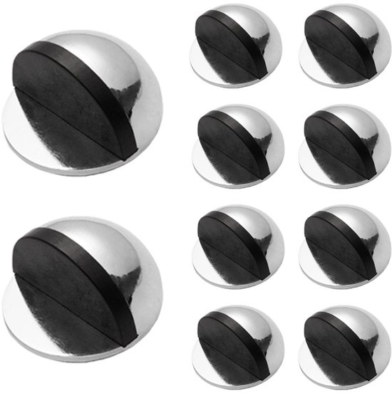 6 Türstopper Türstopper Aus Gebürstetem Edelstahl Mit Gummipuffer Selbstklebend Für Hotels, Büros Und Restaurants Kein Bohren Erforderlich Rotbro