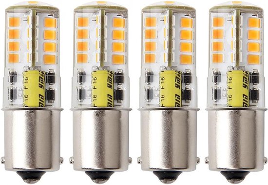 Ba15s 1156 P21/5w Led Lampe 5 W, Warmweiß (3000 K), 500 Lm 4er Set