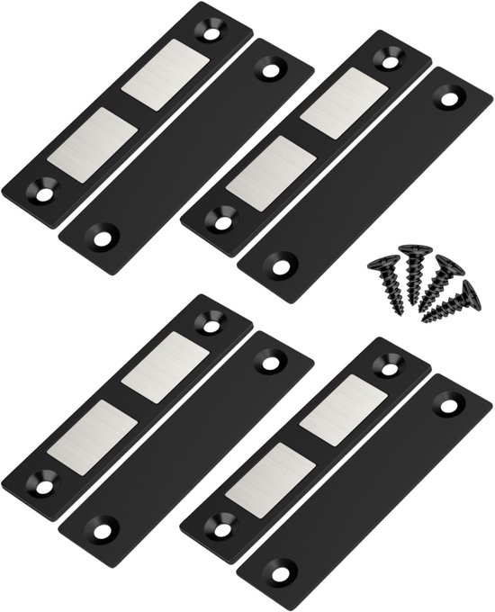 Set Mit 4 Paar Extra Starken Schranktürmagneten, Ultradünnen Magnetischen Schranktürschlössern, Magnetverschlüssen Für Schiebetüren, Für Schränke