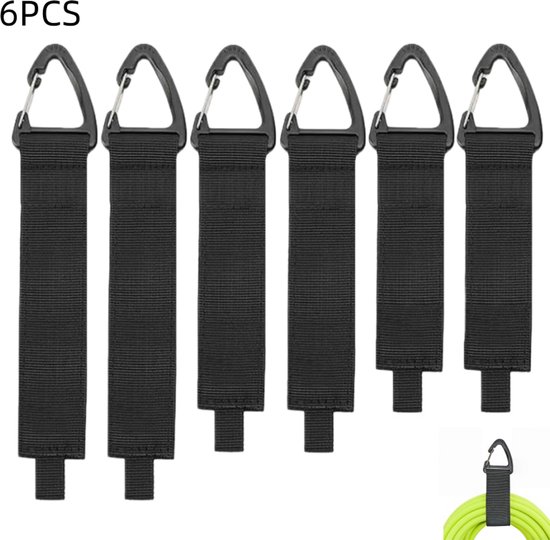 6 Teiliger Kabelhalter Organizer Aus Nylon Robuste Kabelbinder Mit Dreieckigen Clips Und Klettverschluss Für Werkstatt, Kabelorganisation Und Gar