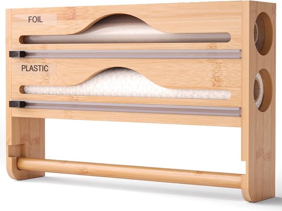 Aluminiumfolien Und Frischhaltefolienspender Mit Küchentür, Frischhaltefolienspender Mit Schneidevorrichtung, Rolle Für Frischhaltefolie, Alufoli