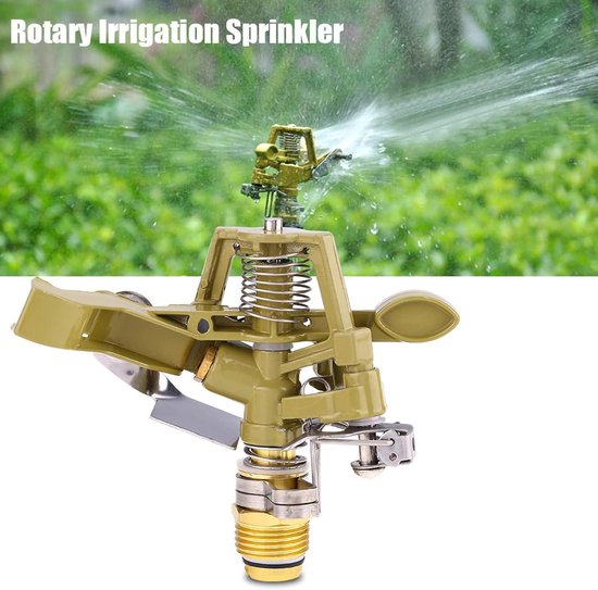 Messing Aufpralldüse, 2 Teilig 360° Verstellbar Zinklegierung Robuster Düsenkopf Trommel Wassersprinkler Drehdüsen 1/2 Zoll