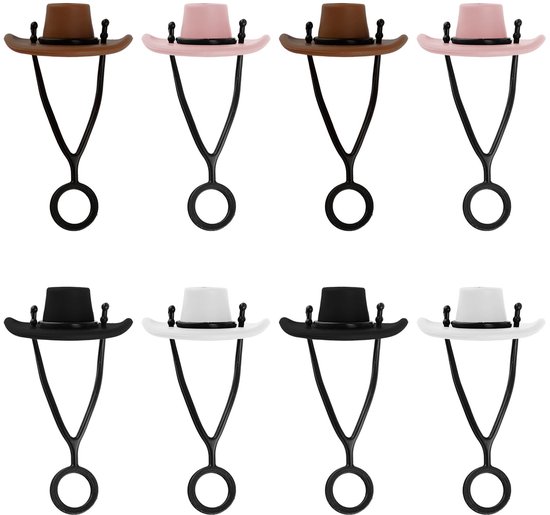 Cartoon Cowboyhut Aus Silikon Mit Strohhut, Wiederverwendbarem Stanley Becher, Staubkappe, Zur Dekoration Von Tassen Außerhalb Der Schule (farben