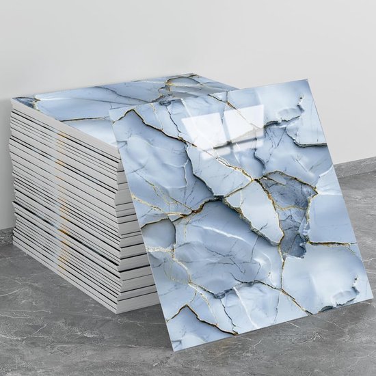Packung Mit 24 Selbstklebenden, Wasserfesten Duschwandpaneelen In Marmoroptik, 30 X 30 Cm, Pvc Duschfliesen, Für Badezimmer, Küchen Und Wohnzimme