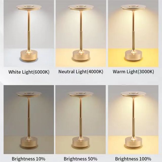 Kabellose Tischleuchte Wiederaufladbare Led Schreibtischlampe Mit Dimmer, 3 Helligkeitsstufen, Schwedisches Design Für Zuhause, Büro, Küche Oder