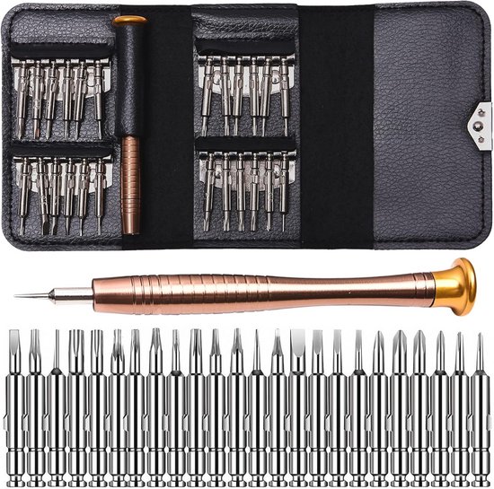 25 Teiliges Präzisionsschraubendreher Set Für Brillen Und Sonnenbrillen Mini Torx Und Schlitzschraubendreher