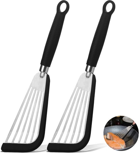Silikonspatel Set Hitzebeständig 2er Set Edelstahl Ergonomisch