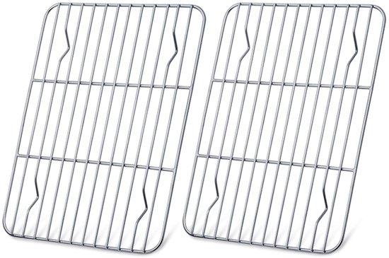 Backrost Aus Edelstahl Lebensmittelecht 2er Set 24,5 X 19 X 2 Cm