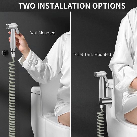 Handbrause Set Für Wc Bidet Wc Duschset Mit 150 Cm Schlauch Und Halterung Duschkopf Aus Edelstahl Für Hygiene Und Haustierbaden