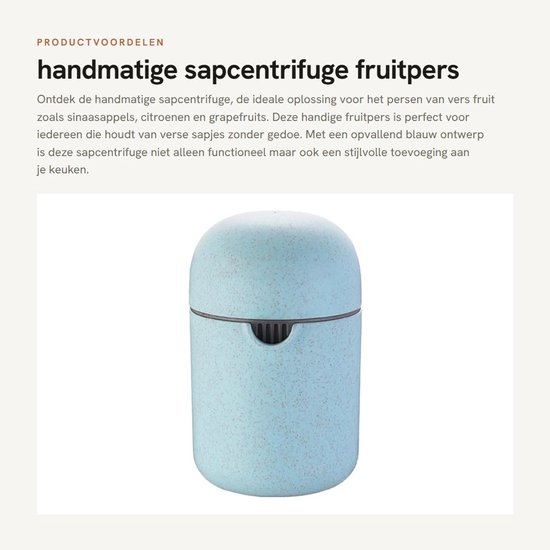 Dailygoods Manueller Entsafter Fruchtpresse Leicht Zu Reinigen Blau Für Zitronen Und Orangen Manuelle Bedienung Com...