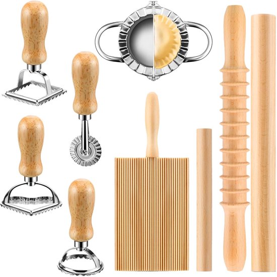 Pastamaschine Set Gnocchi Und Ravioli Maschine Pasta Selber Machen 9 Teiliges Küchenutensil 37 X 30 X 7,2 Cm Mehrfarbig