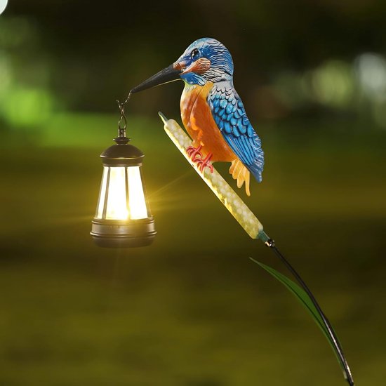 Solar Gartenlampe Niedliche Kolibri Dekoration Mit Laterne Wasserdichte Led Metallleuchte Für Garten Und Wege Perfektes Geschenk Für Frauen, Mütt