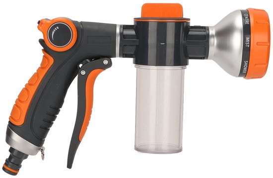 Dailygoods Wassersprüher Mit 8 Modi Hochdruck Sprühdüse Schaumsprüher Gartenbewässerung Große Sprühweite Bis Zu 10 Meter Einfache Bedienung Garte