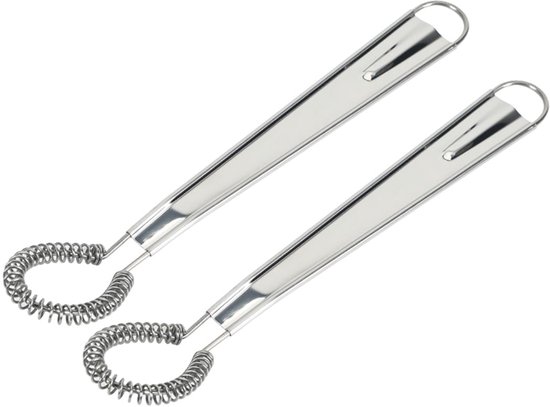 Dailygoods Schneebesen Set (2 Stück) Edelstahl Ergonomisches Design Lebensmittelecht Langlebig Leicht Aufzuhängen Küchenutensil