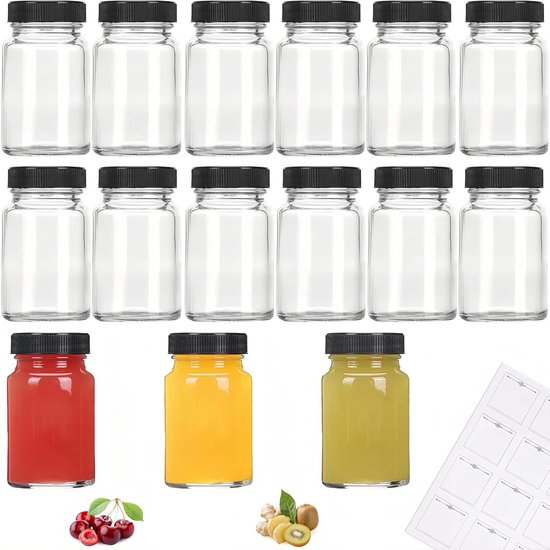 Kleine Glasflaschen Mit Deckel 15 Stück 60 Ml Wiederverwendbar