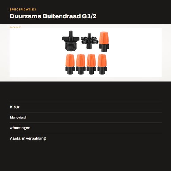 Dailygoods Robuster Sprinkler Mit Außengewinde Verstellbare Sprühdüse G1/2 Anschluss Fünf Ausgänge Großer Bewässerungsbereich Einfache Installati