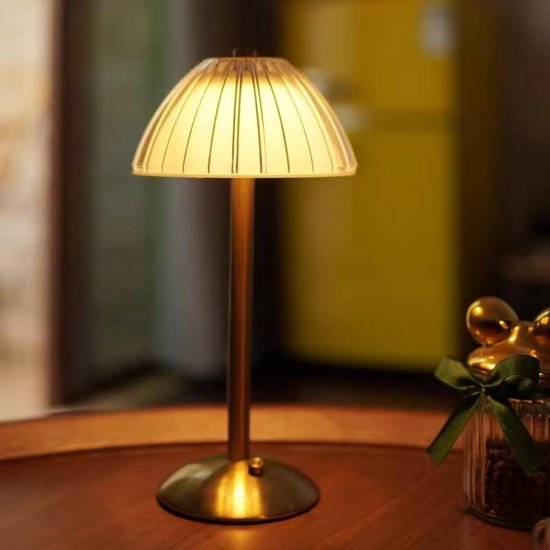 Kabellose Led Tischleuchte Dimmbar Für Wohn Und Schlafzimmer 1 Stück Weiß Kunststoff