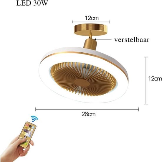 Deckenventilator Mit Beleuchtung Intelligente Lampe Mit Fernbedienung Küchen Deckenleuchte Mit 3 Lüfterstufen Und Dimmbaren Farben Wohnzimmerlamp