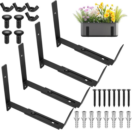Verstellbare Fensterkastenhalterungen Robust Und Stabil 4er Set Metall