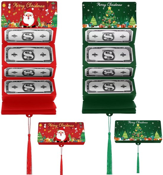 Weihnachtskarten Für Geld Kreative, Faltbare Weihnachtskarten Für Banknoten Und Gutscheine 4 Stück