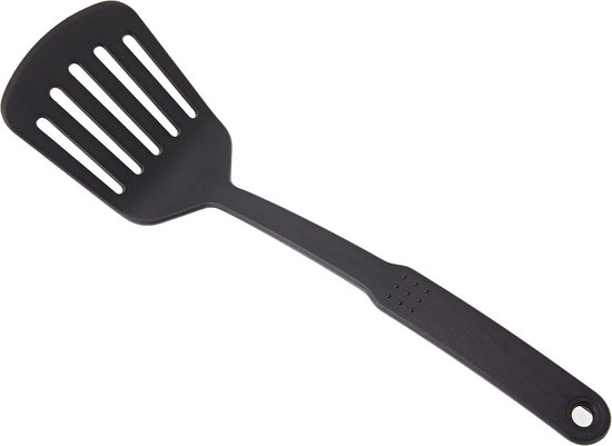 Perforierte Schöpfkelle 31 Cm Schwarzes Küchenaccessoire