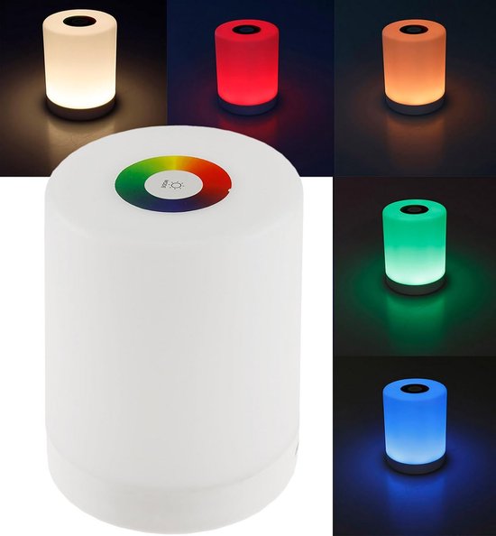 Dimmbare Led Tischleuchte Mit Berührungssensor Und Akku Rgb Farben & Usb Ladefunktion
