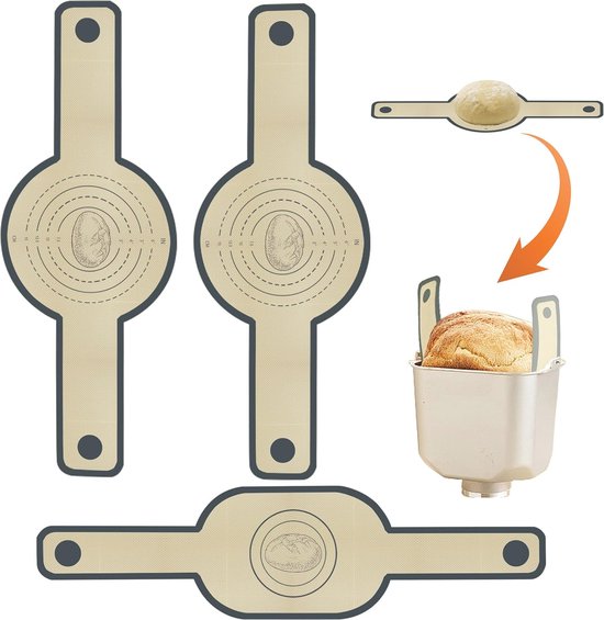 Set Mit 3 Silikon Brotschals Für Den Schmortopf Wiederverwendbare Antihaft Backmatten Mit Langen Griffen