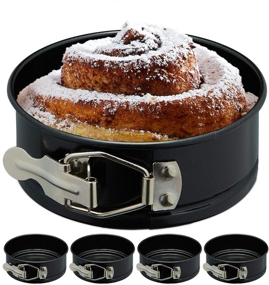 Runde Backformen, 5er Set Mini Kuchenformen Hitzebeständig 12 Cm