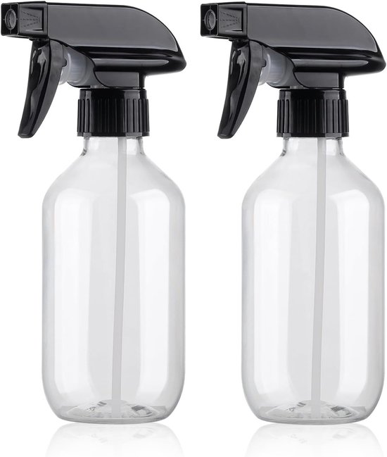 Nachfüllbare Sprühflaschen Verstellbarer Sprühkopf 2 Stück Transparent 300 Ml