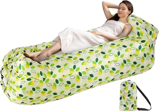 Aufblasbares Sofa Luftsofa Liegestuhl Sitzgelegenheit Für Draußen Schnell Aufgeblasen 240 X 70 Cm A