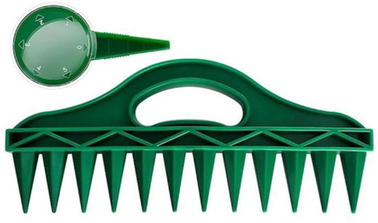 2er Set Gartengeräte Pflanzgefäß Locher Zum Aussäen Von Erde 30 X 13 Cm Grün Kunststoff Zum Pflanzen Von Samen Und Pflanzen